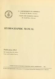 Cover of: Hydrographic manual