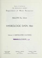 Cover of: Hydrologic data, 1963.