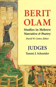 Cover of: Judges: Studies in Hebrew Narrative and Poetry (Berit Olam Series)