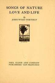 Cover of: Songs of nature, love and life