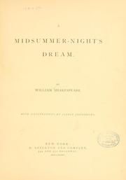 Cover of: A midsummer-night's dream. by William Shakespeare