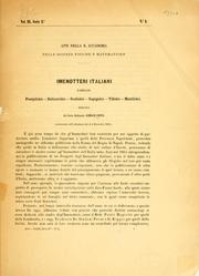Cover of: Imenotteri italiani: Famiglie Pompilidei - Dolicuridei - Scoliidei - Sapigidei - Tifiidei - Mutillidei