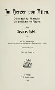 Cover of: Im Herzen von Asien.: Zehntausend kilometer auf unbekannten pfaden