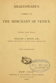Cover of: Shakespeare's comedy of The merchant of Venice. by William Shakespeare