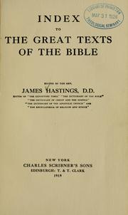 Cover of: Index to the Great texts of the Bible