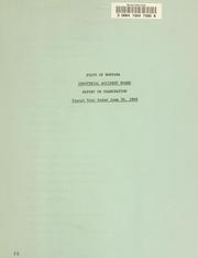 Cover of: Industrial Accident Board: report on examination, fiscal year ended June 30, 1969.