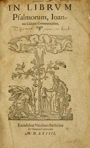 Cover of: In librum Psalmorum