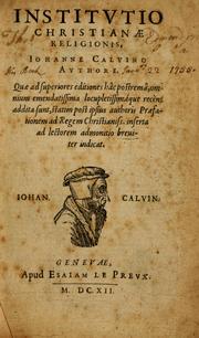 Cover of: Institutio Christianae religionis by Jean Calvin