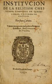Cover of: Institvción de la religión cristiana by Jean Calvin