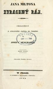 Cover of: Ztracený ráj. by John Milton