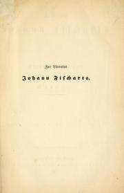 Cover of: Zur Literatur Johann Fischarts.