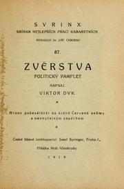 Cover of: Zvrstva: politický pamflet.