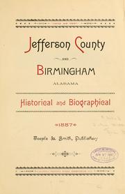 Cover of: Jefferson County and Birmingham, Alabama by John Witherspoon Du Bose