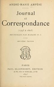 Cover of: Journal et correspondance, 1793 à 1805