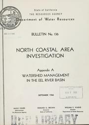 Cover of: North coastal area investigation