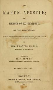 Cover of: The Karen apostle by Francis Mason