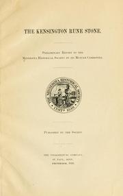 Cover of: The Kensington rune stone. by Minnesota Historical Society. Museum Committee.