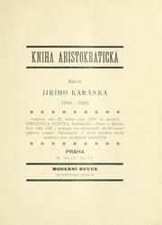 Cover of: Kniha aristokratická by Jií Karásek ze Lvovic