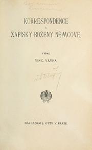 Cover of: Korrespondence a zápisky Boeny Nmcov. by Božena Němcová