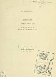 Cover of: The lab is the city: application for technical studies grant to develop part of a central area distribution system. by Boston Redevelopment Authority