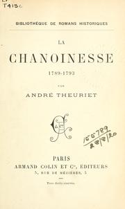 Cover of: chanoinesse: 1789-1793.