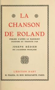 Cover of: La Chanson de Roland: publiée d'après le manuscrit d'Oxford