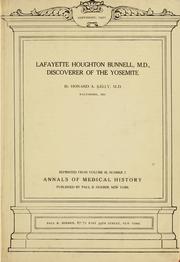 Cover of: Lafayette Houghton Bunnell by Howard A. Kelly