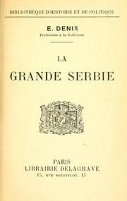 Cover of: grande Serbie.