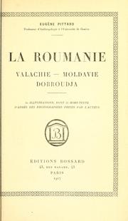 Cover of: La Roumanie by Eugène Pittard