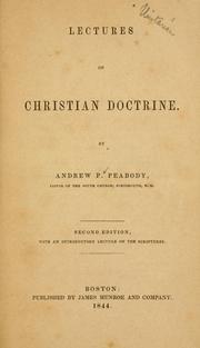 Cover of: Lectures on Christian doctrine.