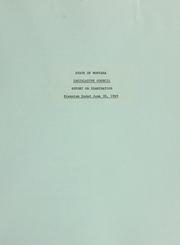 Cover of: Legislative Council: report on examination, biennium ended June 30, 1969.