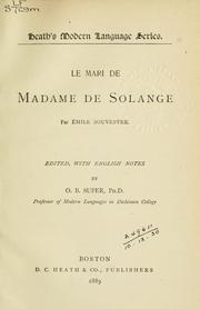 Cover of: Le mari de Madame de Solange