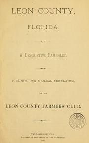 Cover of: Leon county, FLorida. | Leon county farmers