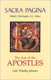 Cover of: The Acts of the Apostles by Luke Timothy Johnson