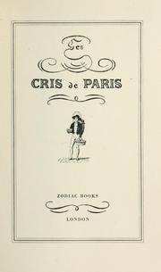 Cover of: Les Cris de Paris. by 