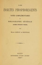 Cover of: Les insectes phosphorescents by Henri Gadeau de Kerville