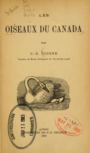 Cover of: Les oiseaux du Canada by Charles Eusèbe Dionne