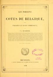 Cover of: Les poissons des côtes de Belgique by Beneden M. van