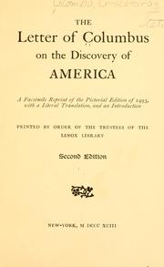 Cover of: The letter of Colombus on the discovery of America by Christopher Columbus