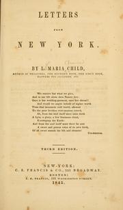 Cover of: Letters from New York.
