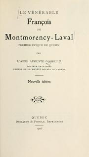 Cover of: Le Vénérable François de Montmorency Laval by Auguste Gosselin