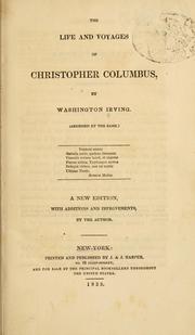 Cover of: The life and voyages of Christopher Columbus by Washington Irving