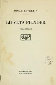 Cover of: Lifvets fiender: berattelse