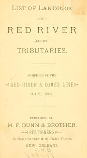 Cover of: List of landings on Red river and its tributaries. | Red river line co