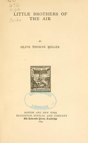 Cover of: Little brothers of the air by Olive Thorne Miller