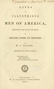 Cover of: Lives of illustrious men of America