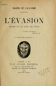 Cover of: évasion: drame en un acte, en prose.