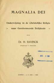 Cover of: Magnalia Dei by Bavinck, Herman