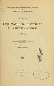 Cover of: Mamíferos fósiles de la República Argentina.