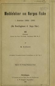 Cover of: Meddelelser om Norges fiske i Aarene 1884-1901. by Robert Collett